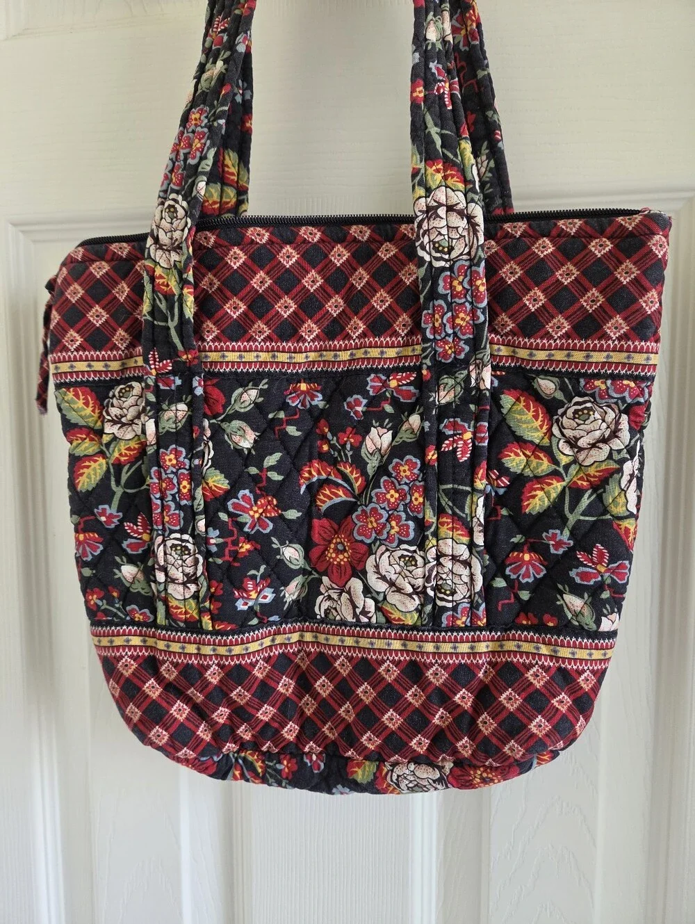 Vintage Vera Bradley Anastasia Tote Bag Quilted Cotton Floral Purse Y2K Retired